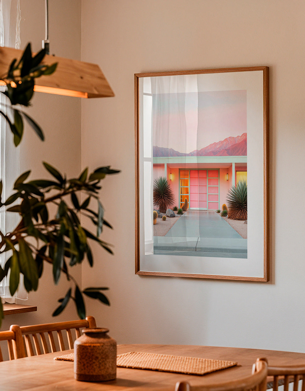 Botanical print Palm Springs pink – Product2