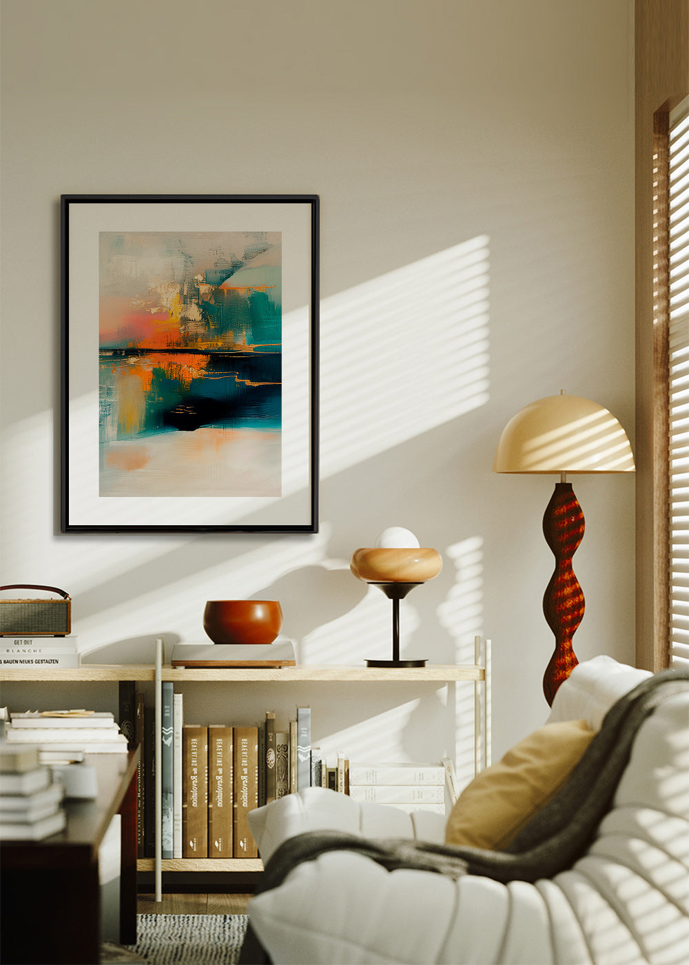 Abstract artwork with aquatic reflections – Canvas1