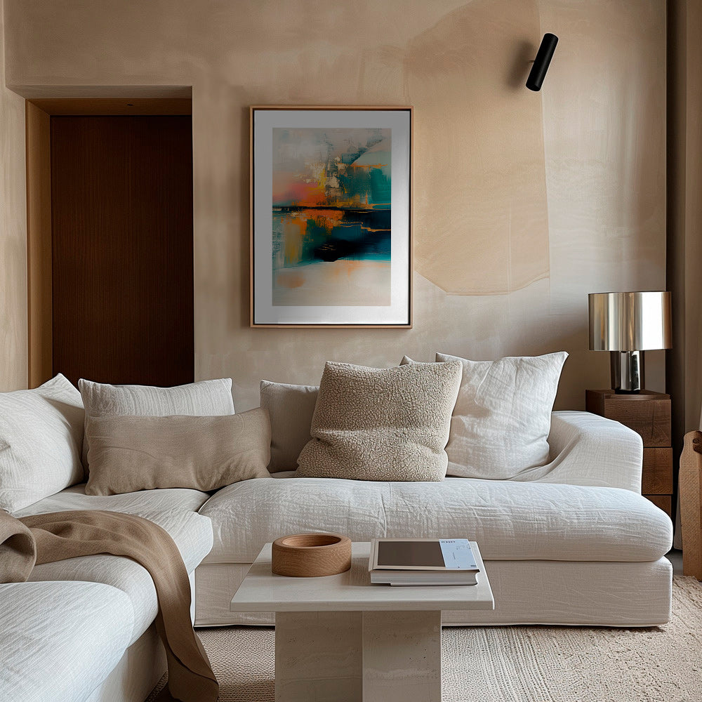 Abstract artwork with aquatic reflections – Canvas2