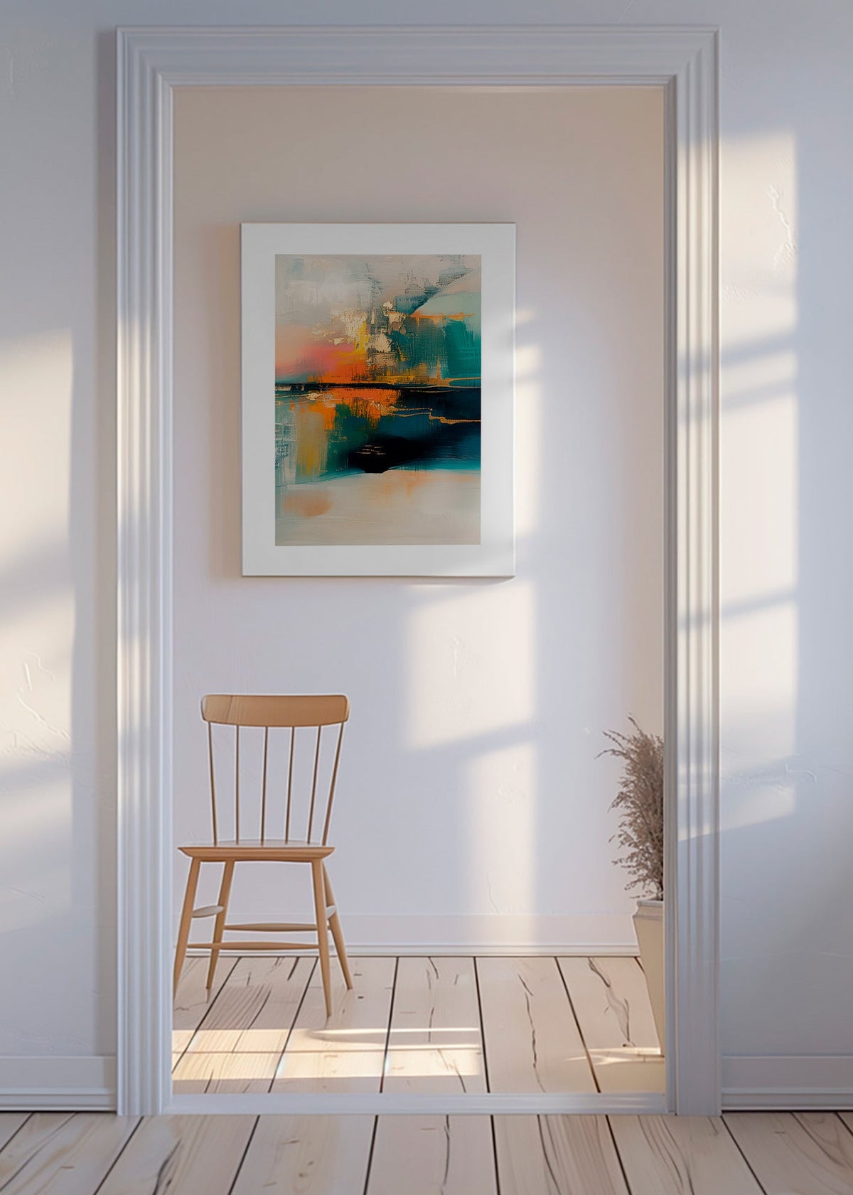 Abstract artwork with aquatic reflections – Canvas