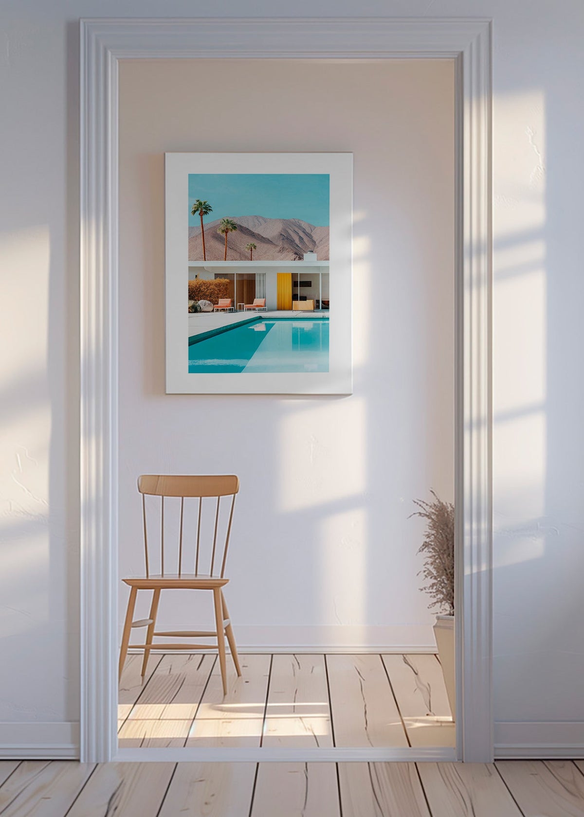 Landscape art with pool and palms – Canvas
