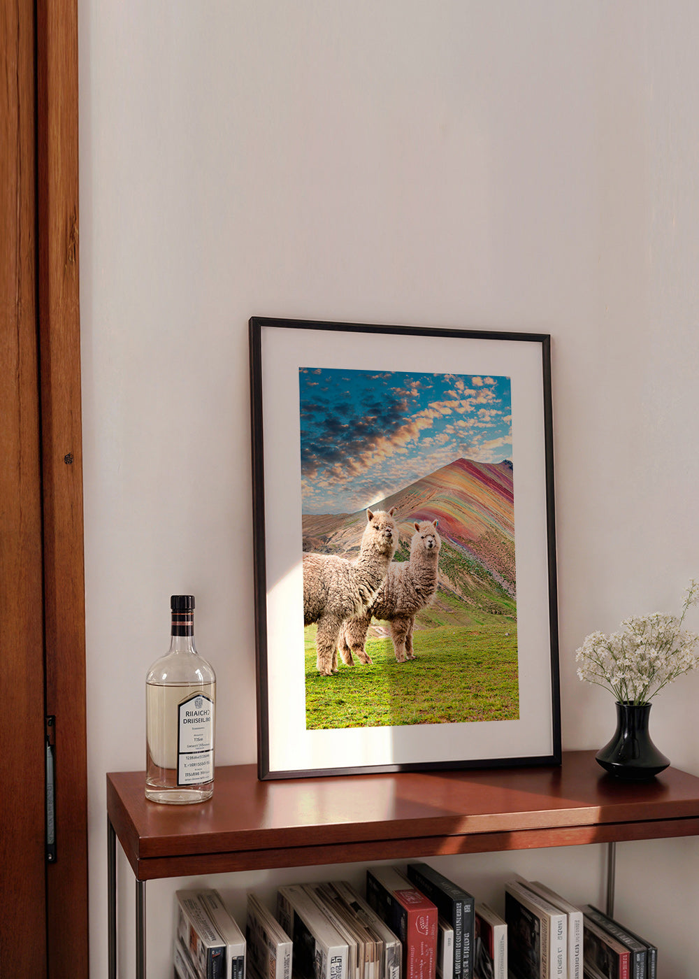 Artwork alpacas in rainbow mountain – Product1