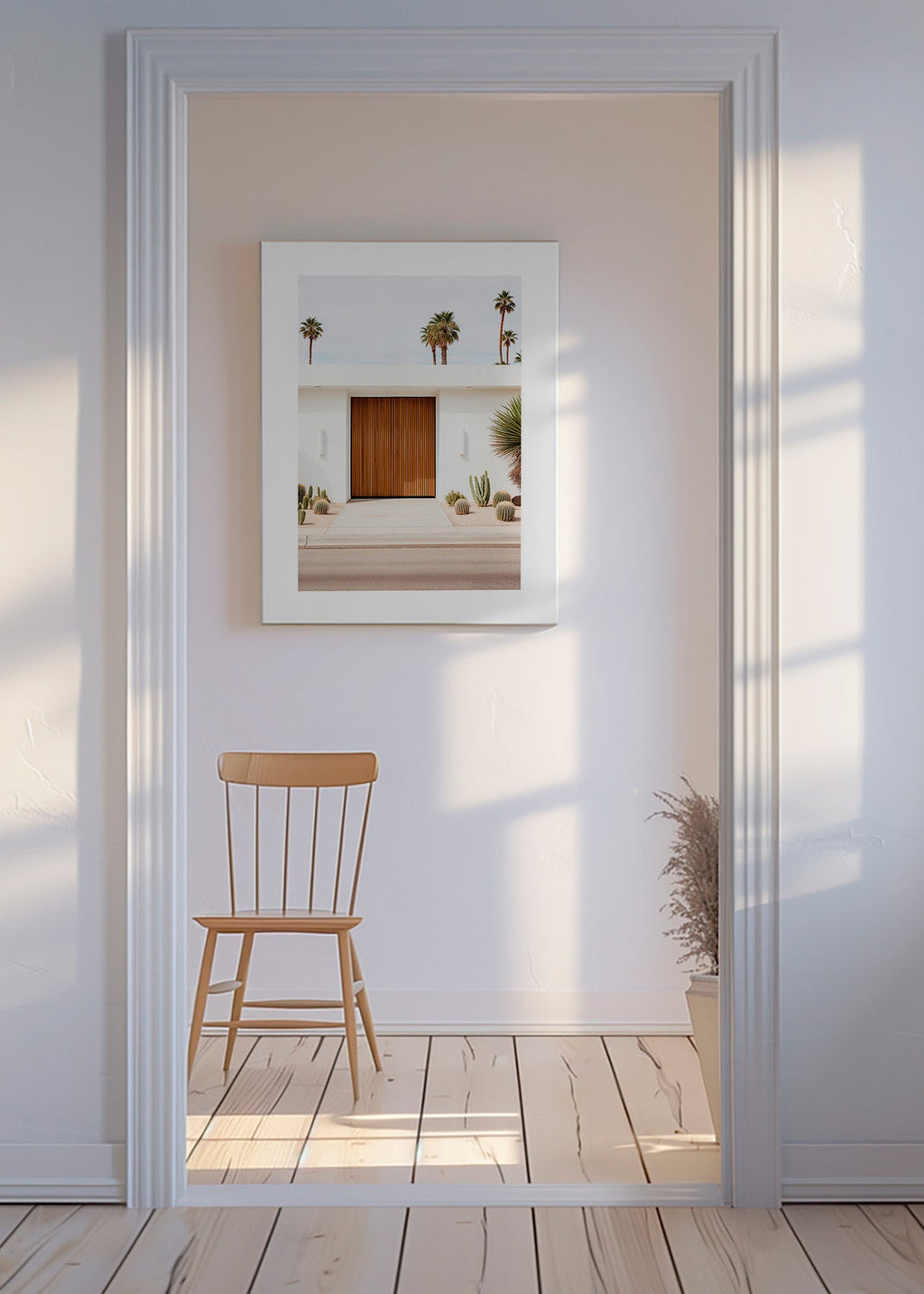 Architectural photograph with slatted door – Canvas