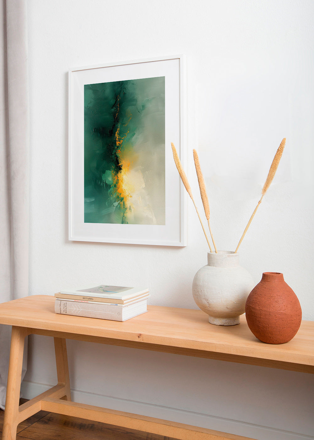 Abstract artwork in green and gold - Twilight – Product1