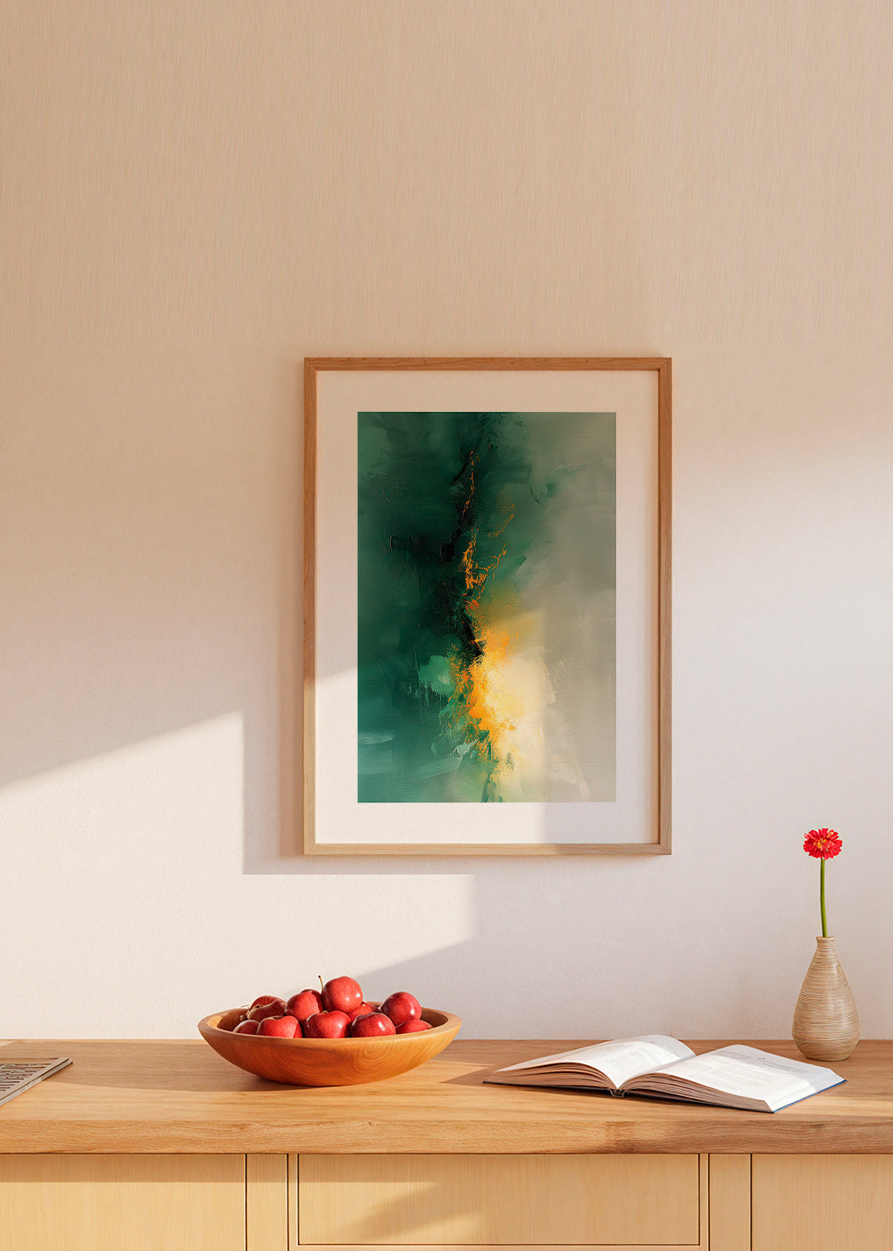 Abstract artwork in green and gold - Twilight – Product2
