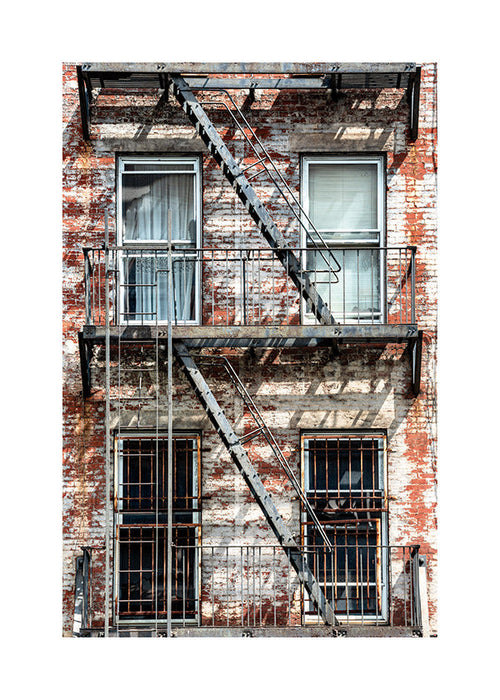 Urban photograph of a fire escape facade