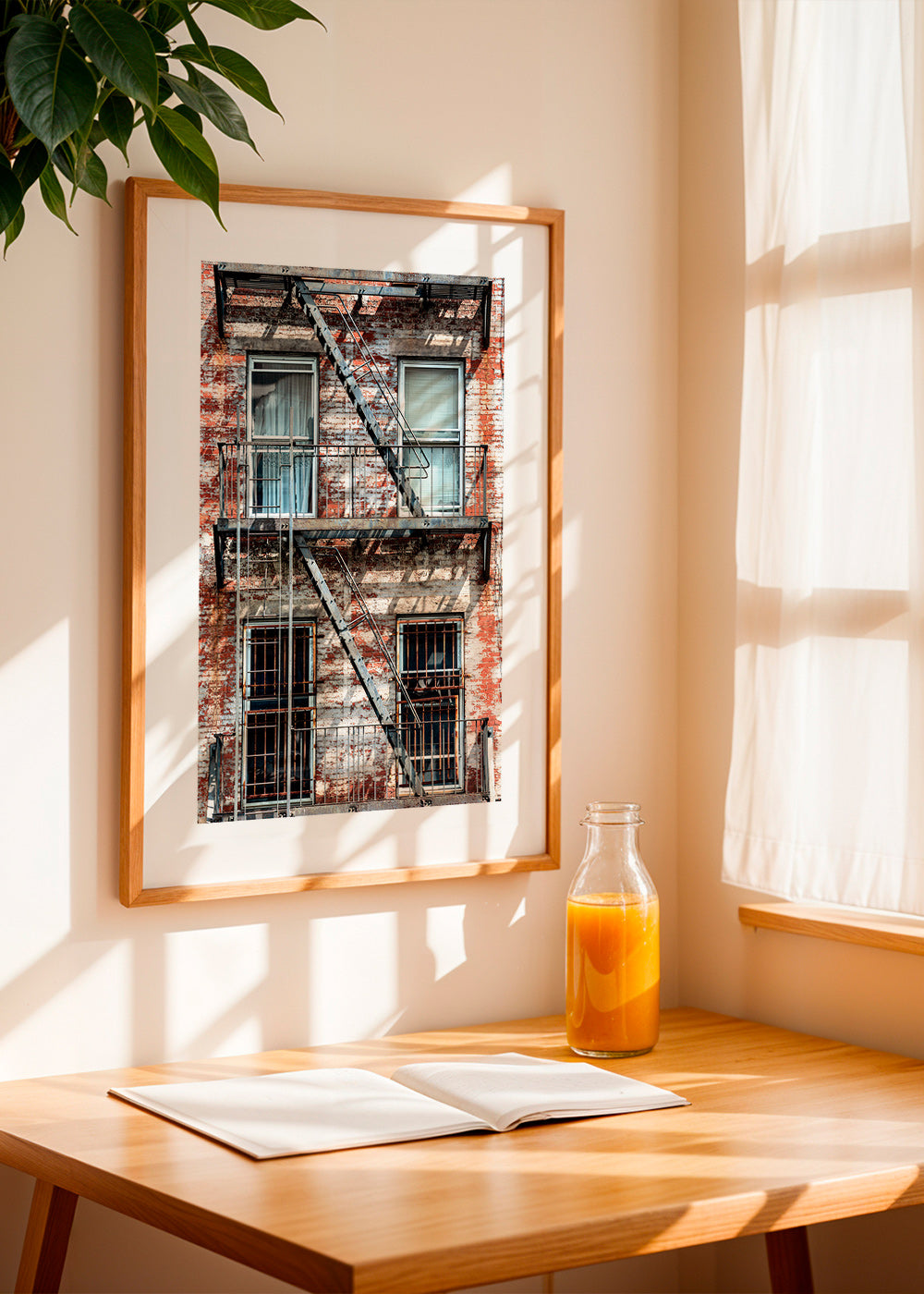 Urban photograph of a fire escape facade – Product1