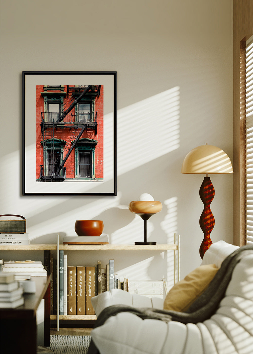 City art: NY facade with fire escape – Canvas1