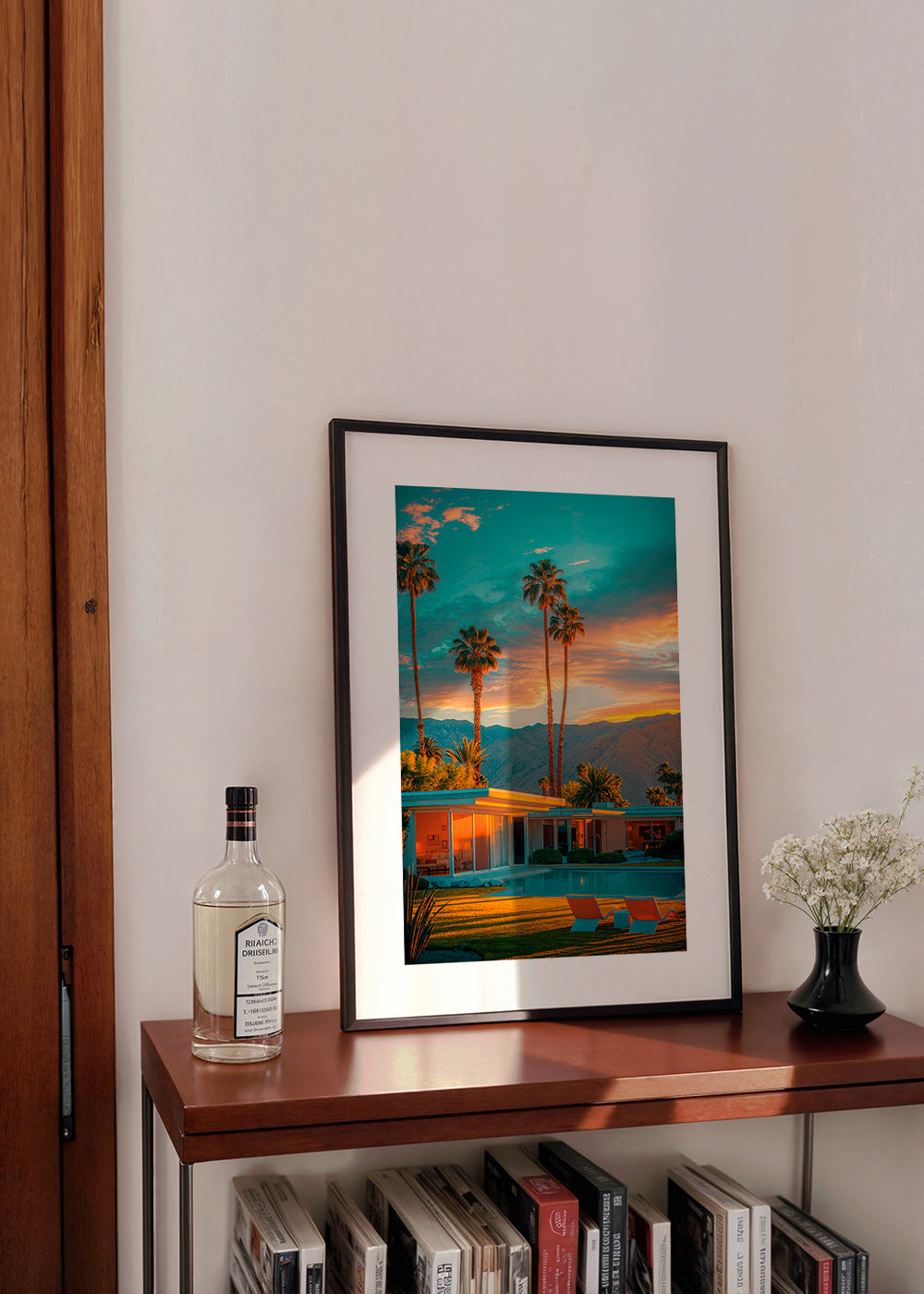 Landscape art: Palm Springs sunset with pool – Product1