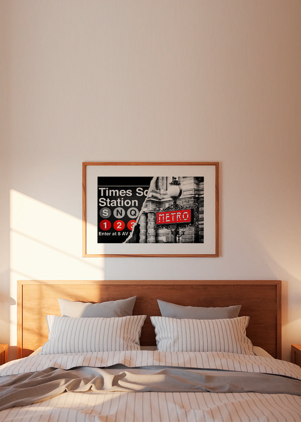 Travel poster with red Metro sign – Product1