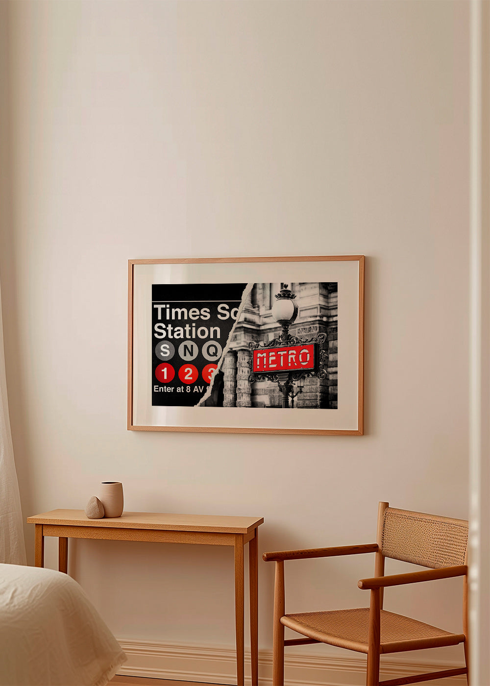 Travel poster with red Metro sign – Product3