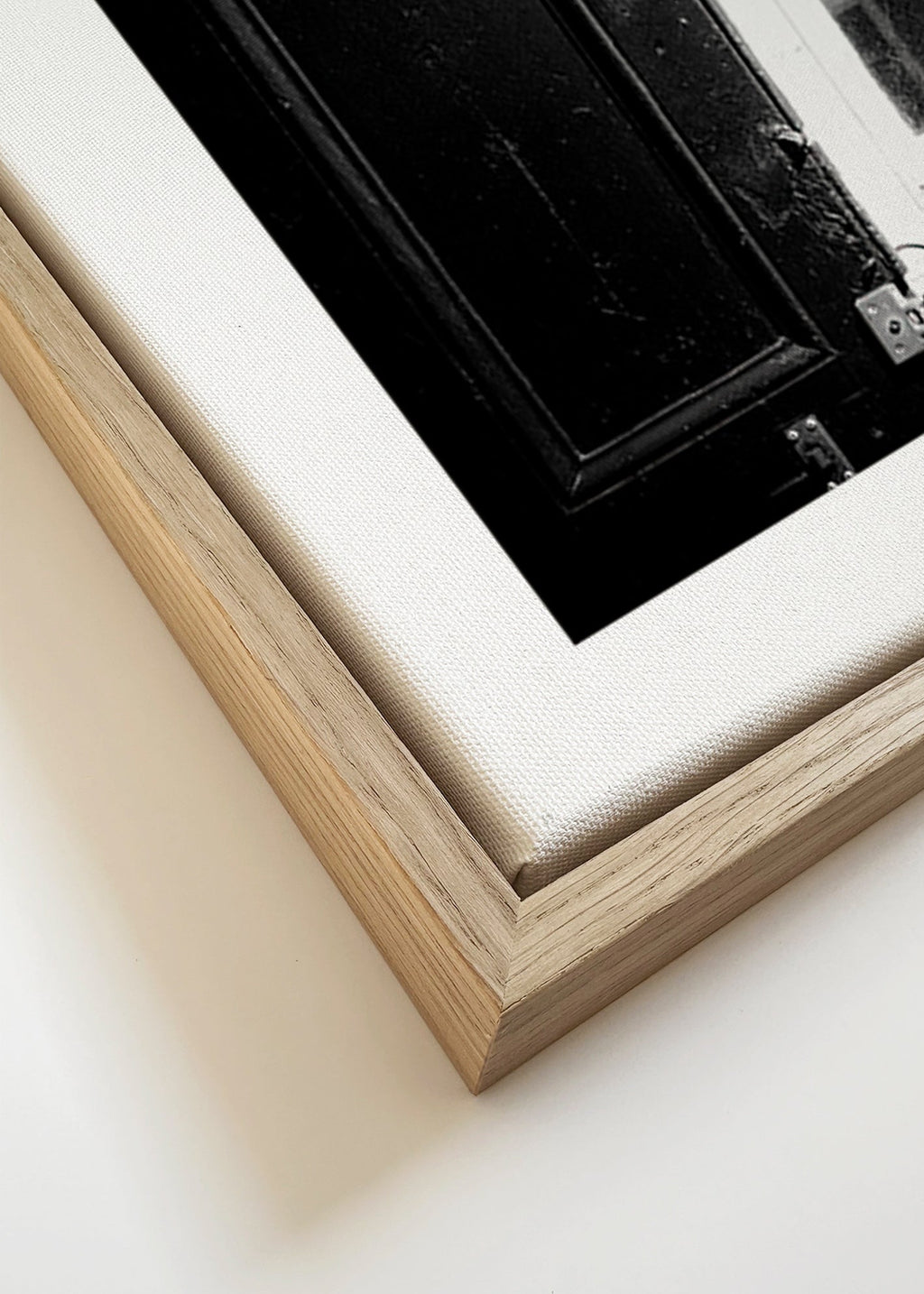 Kitchen art: New Orleans sign in black and white – Canvas detail