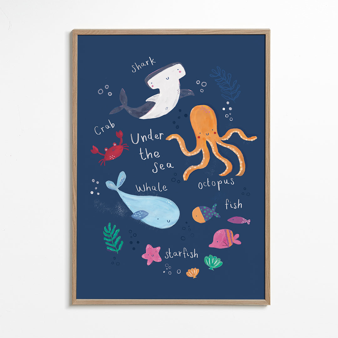 Under the sea kids art print