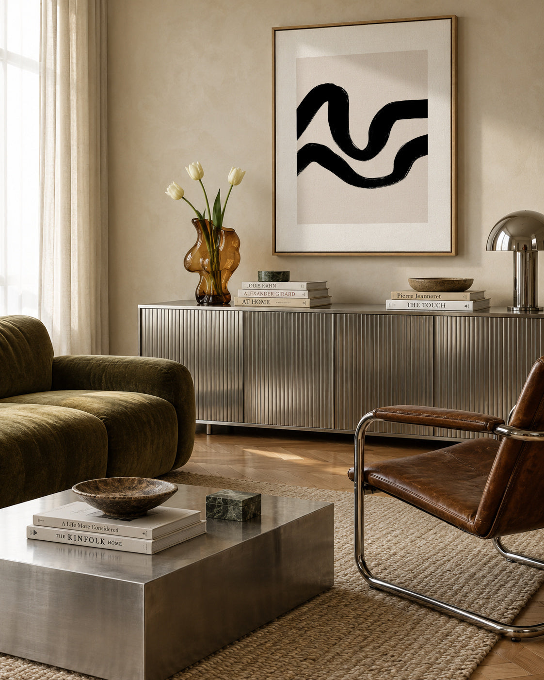 Finding balance - Framed canvas in an interior