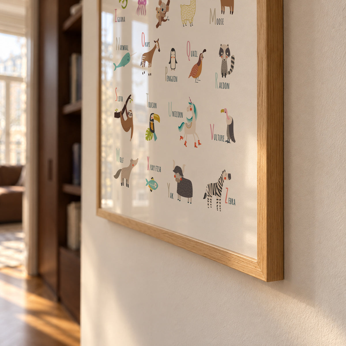 Alphabet Animals (English) - Framed poster detail