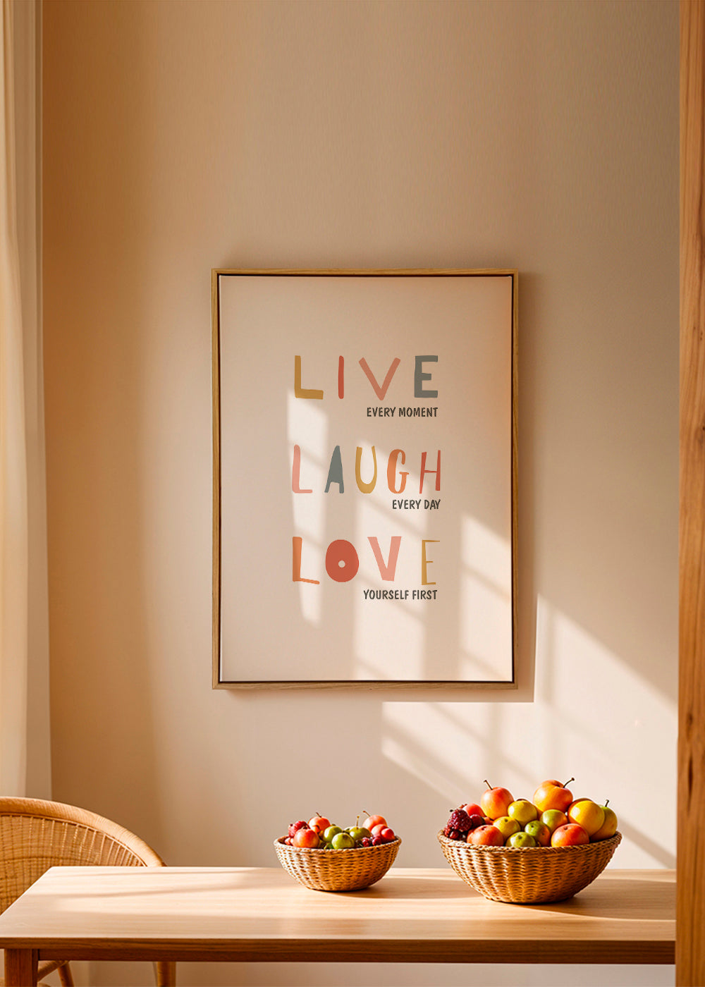 Live Laugh Love Quote colores pastel