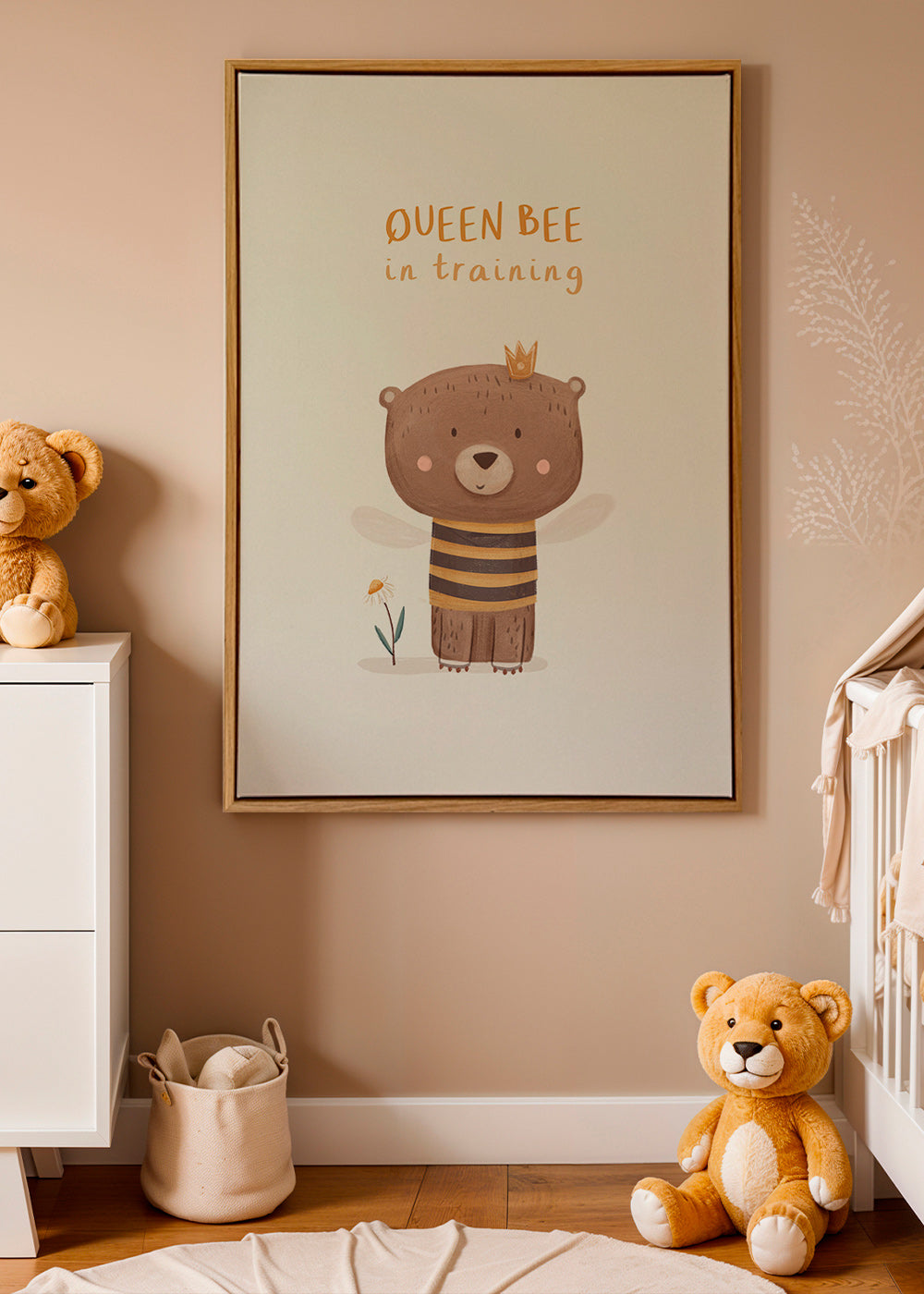 Children's print bear as bee
