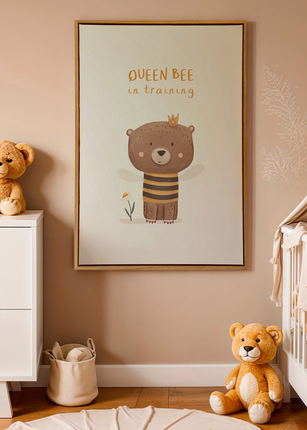 Children's print bear as bee