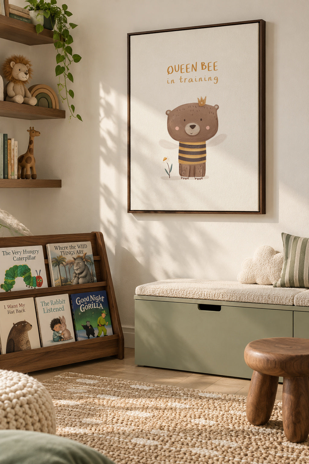 Queen bee - Framed canvas in an interior