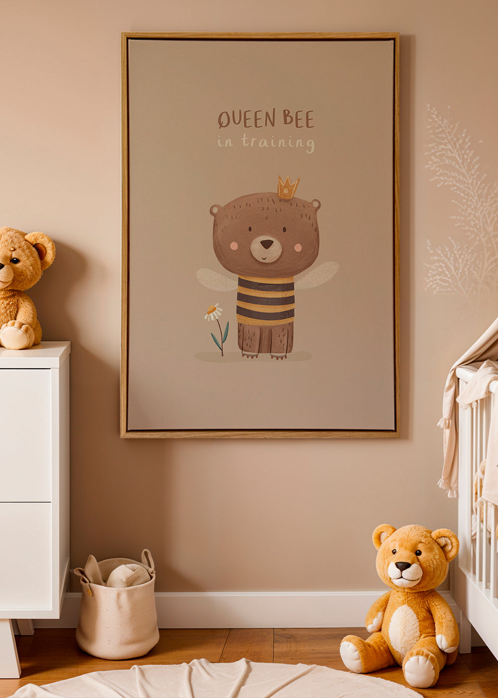 Children's print bear dressed as queen bee