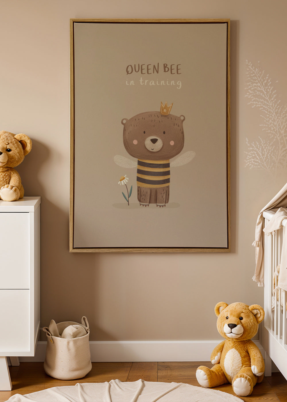 Queen bee beige - Framed canvas in an interior