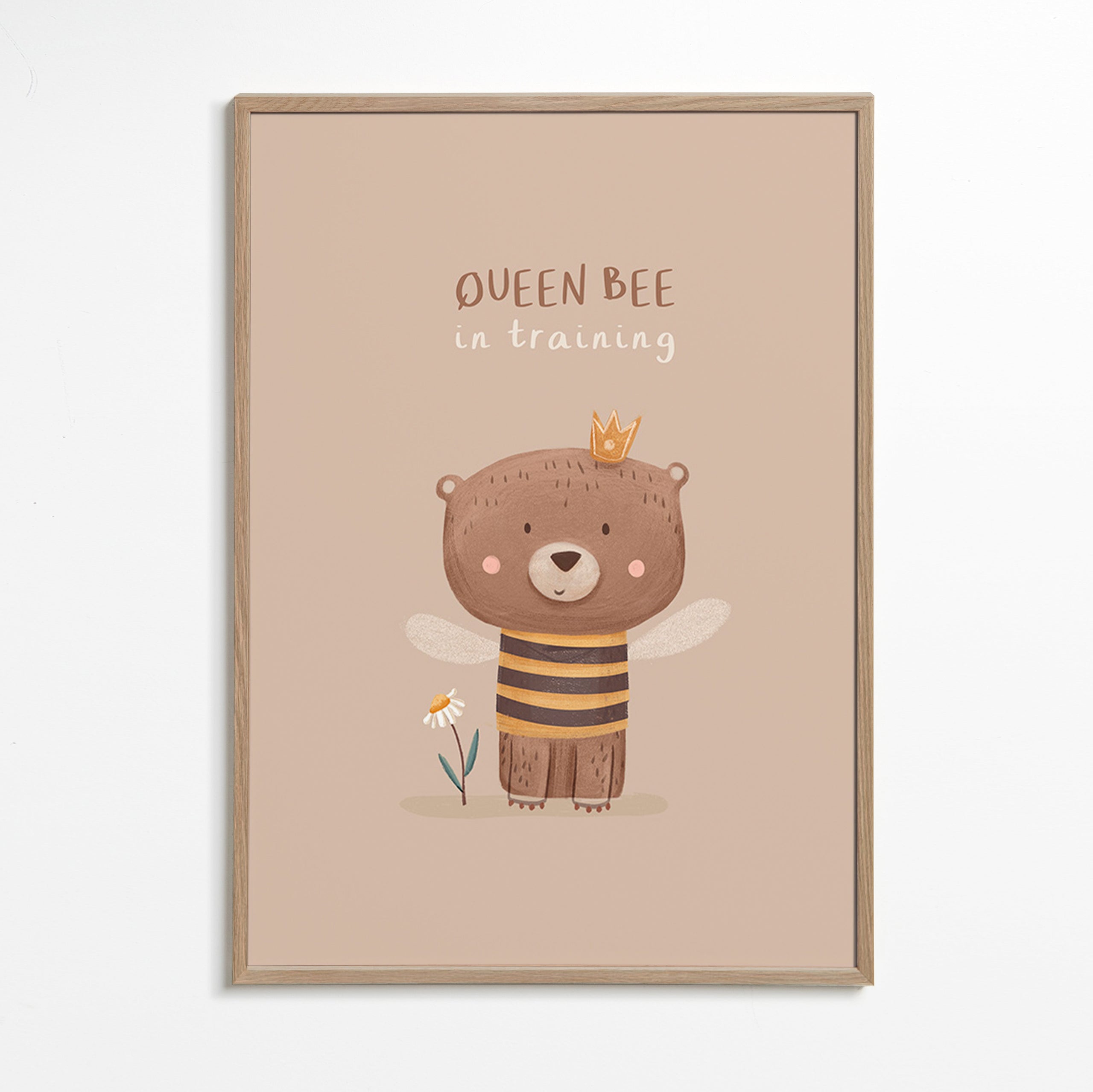 Children's print bear dressed as queen bee