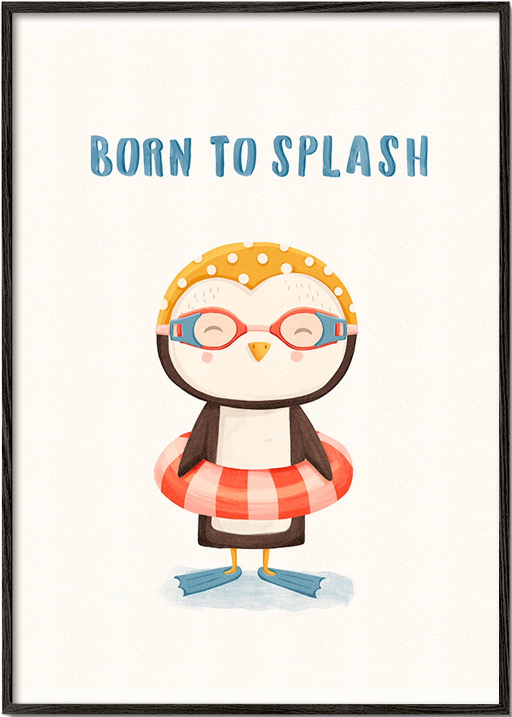 Kids print: cheerful penguin