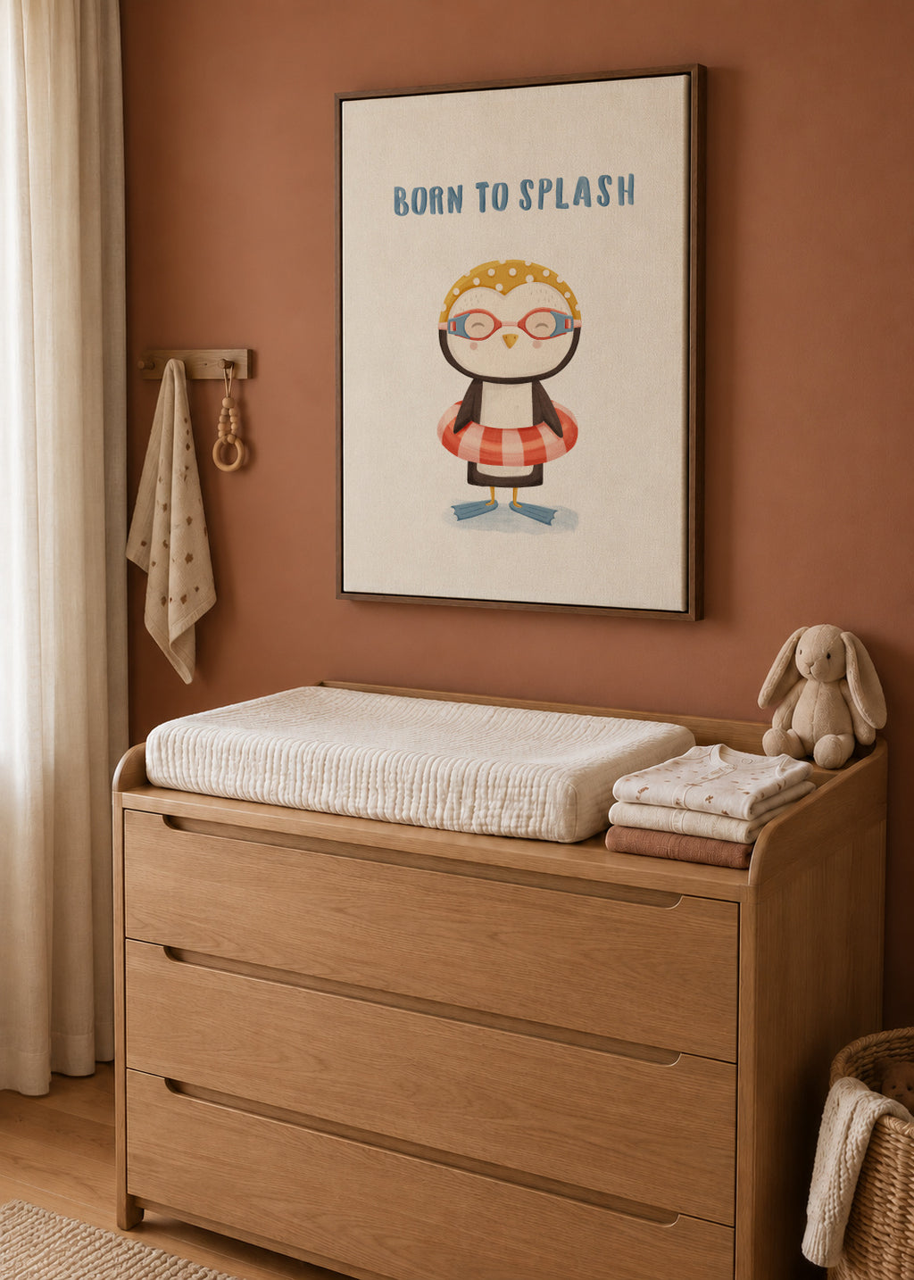 born to splash - Framed canvas in an interior