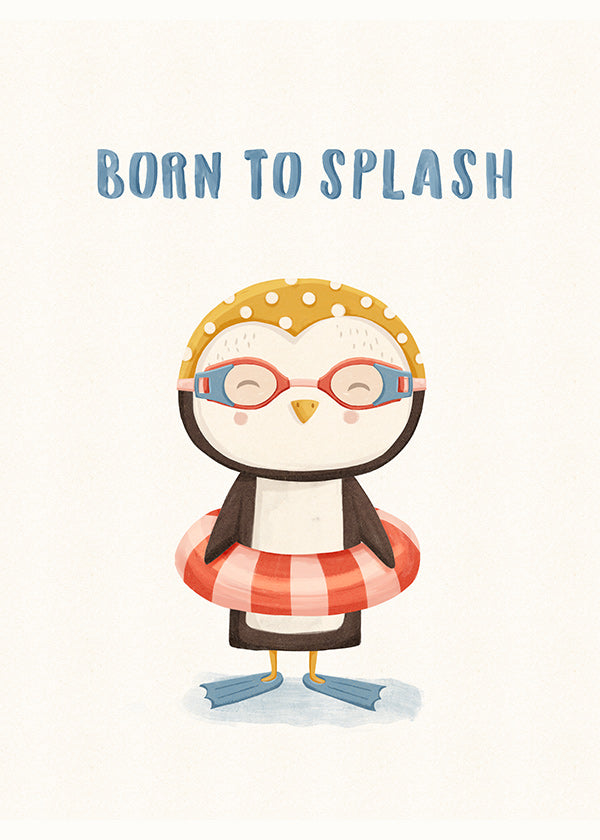 Kids print: cheerful penguin