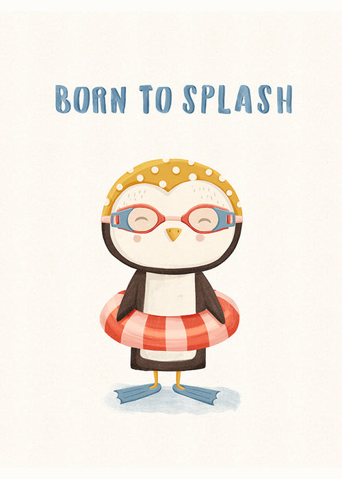 Kids print: cheerful penguin