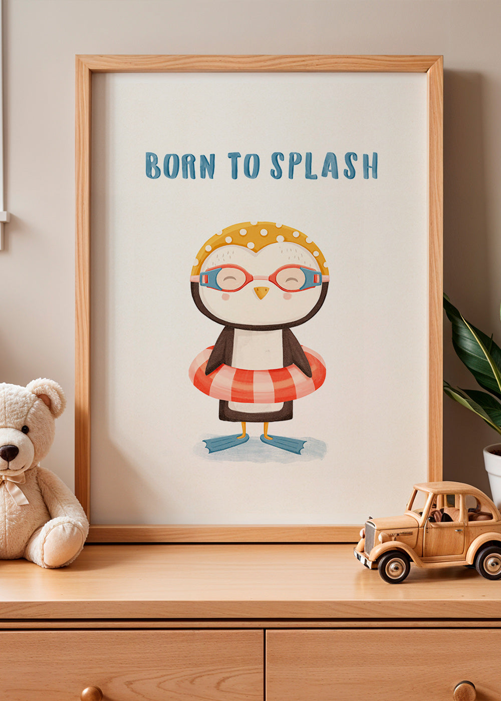 Kids print: cheerful penguin