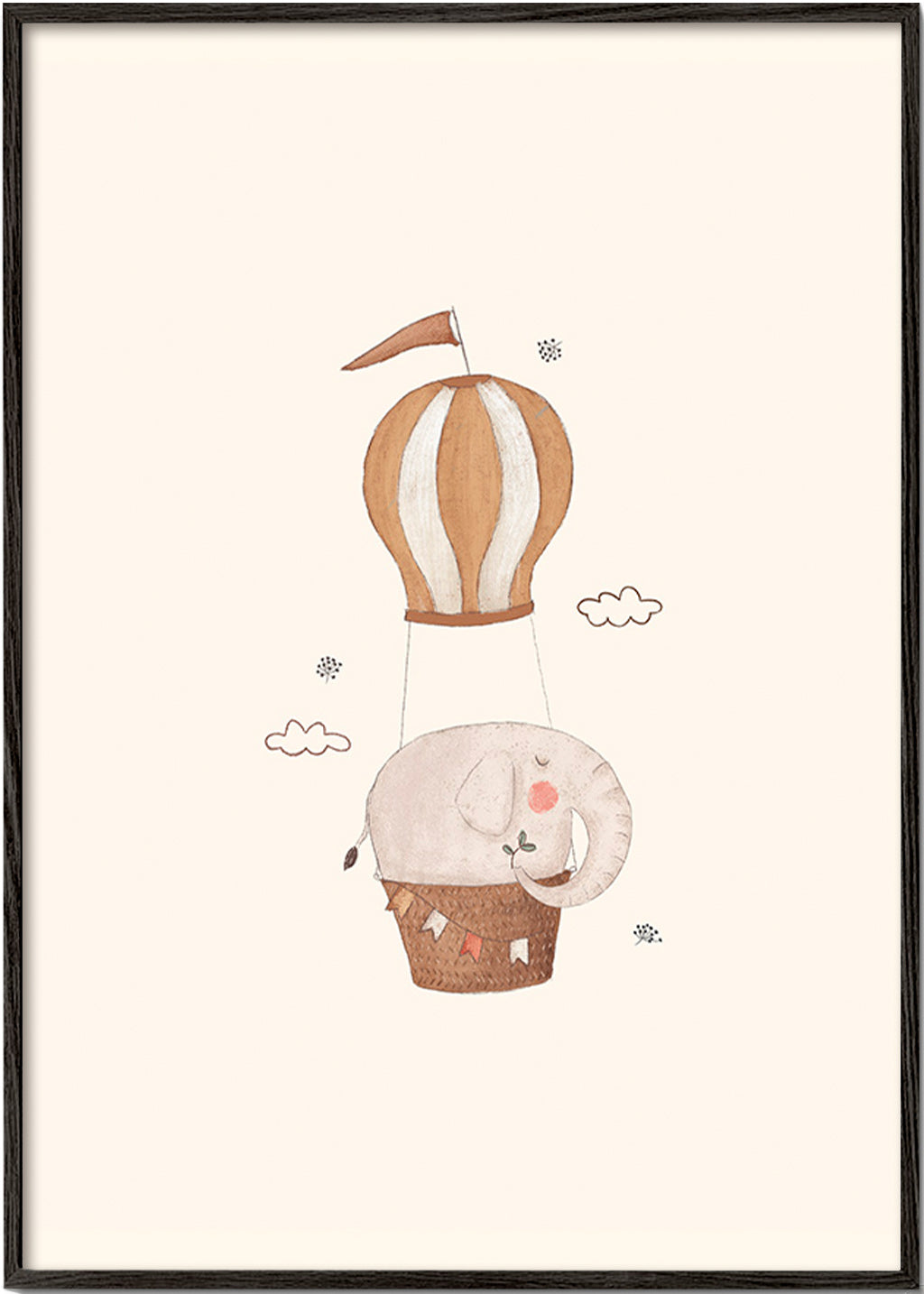 Children's elephant balloon print