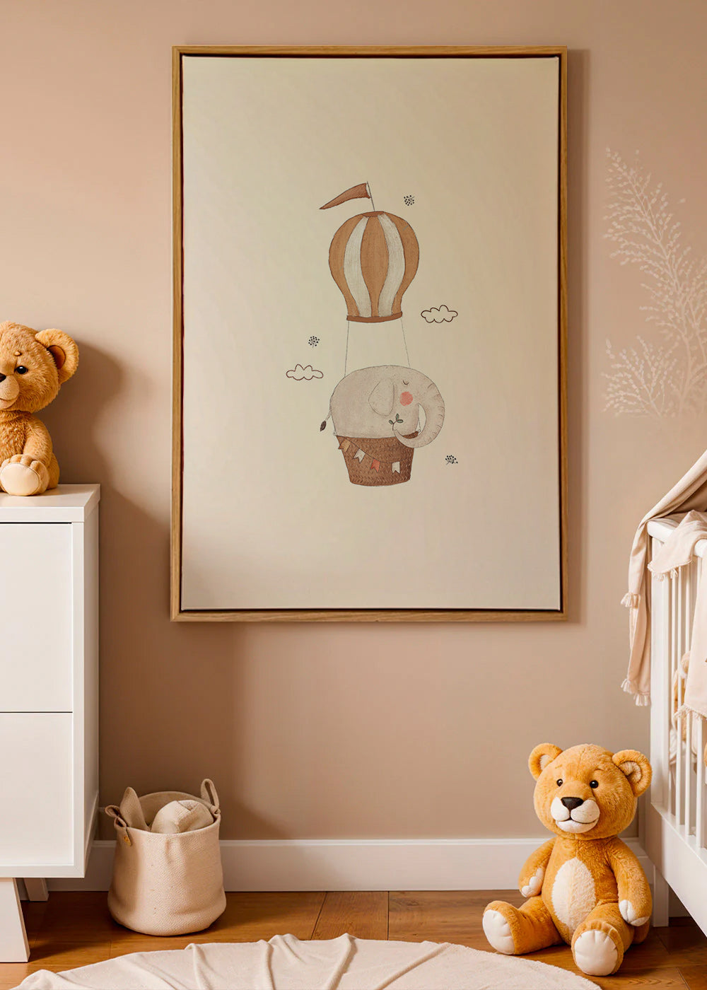 Children's elephant balloon print