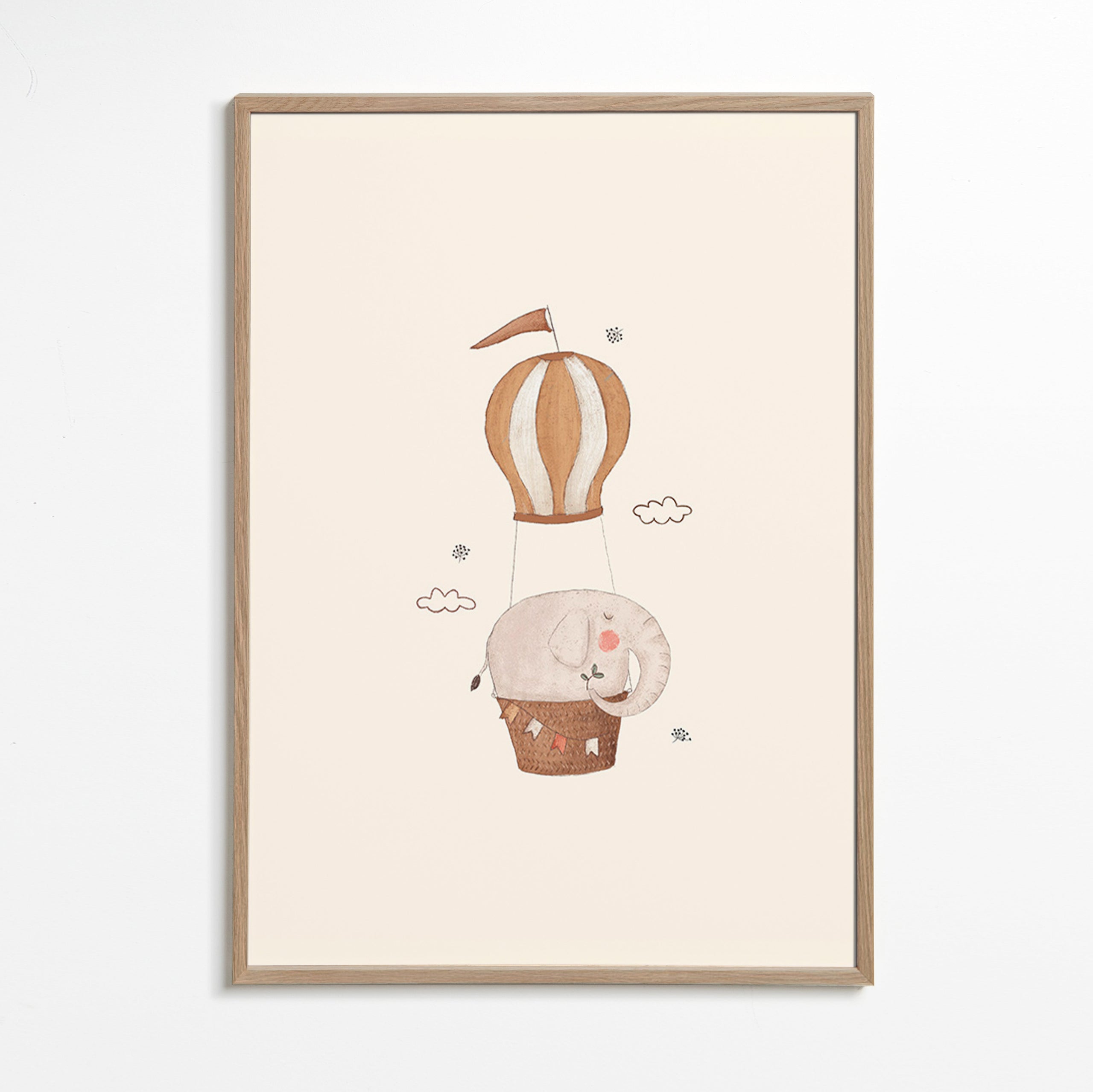 Children's elephant balloon print