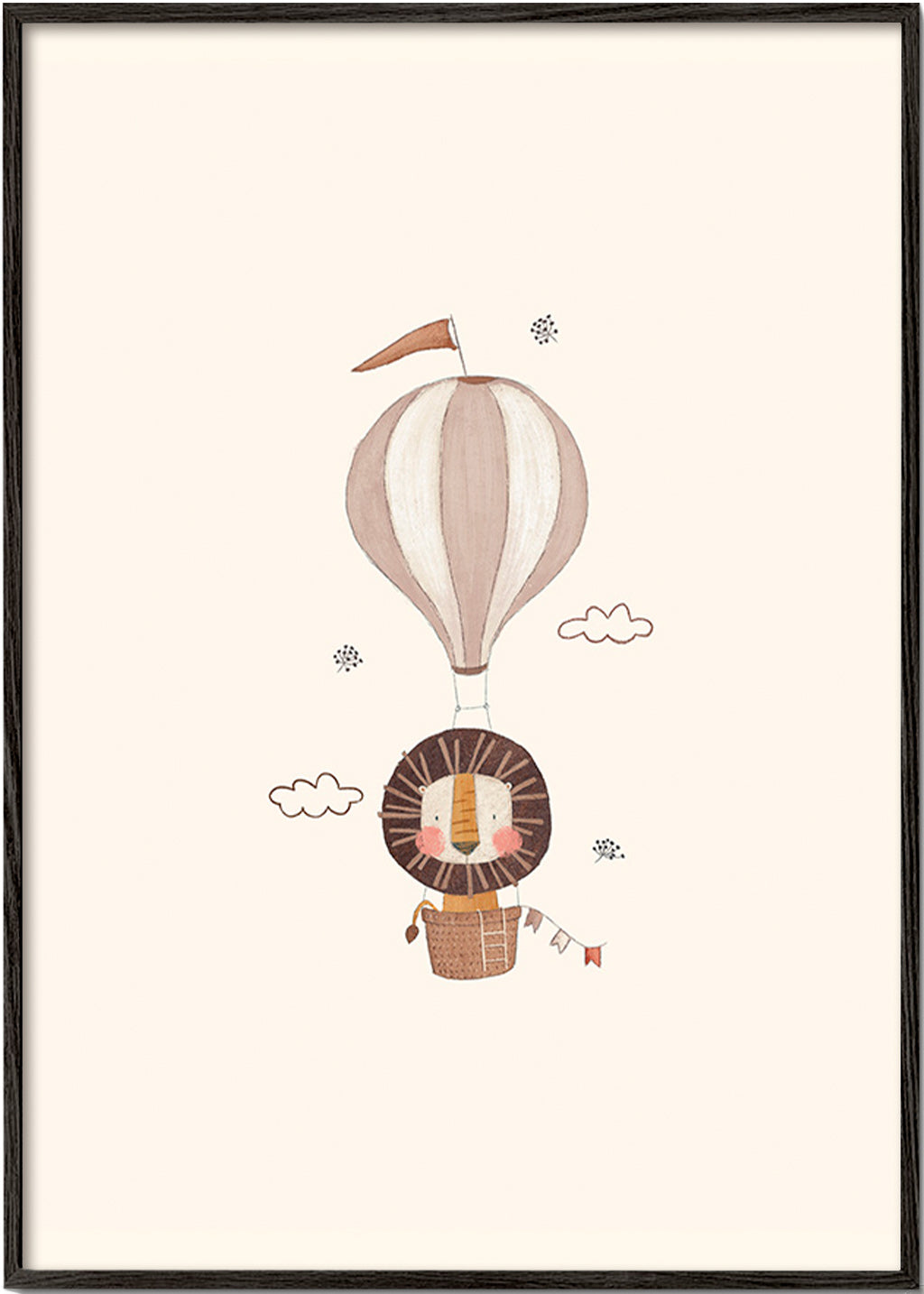 Children's print: balloon lion