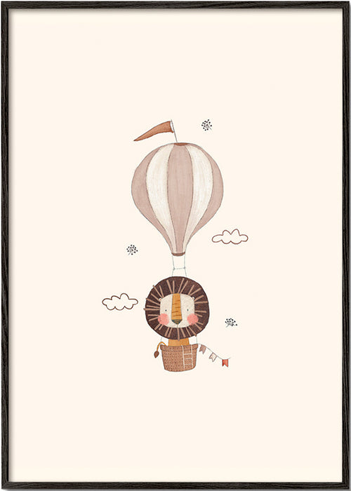 Children's print: balloon lion