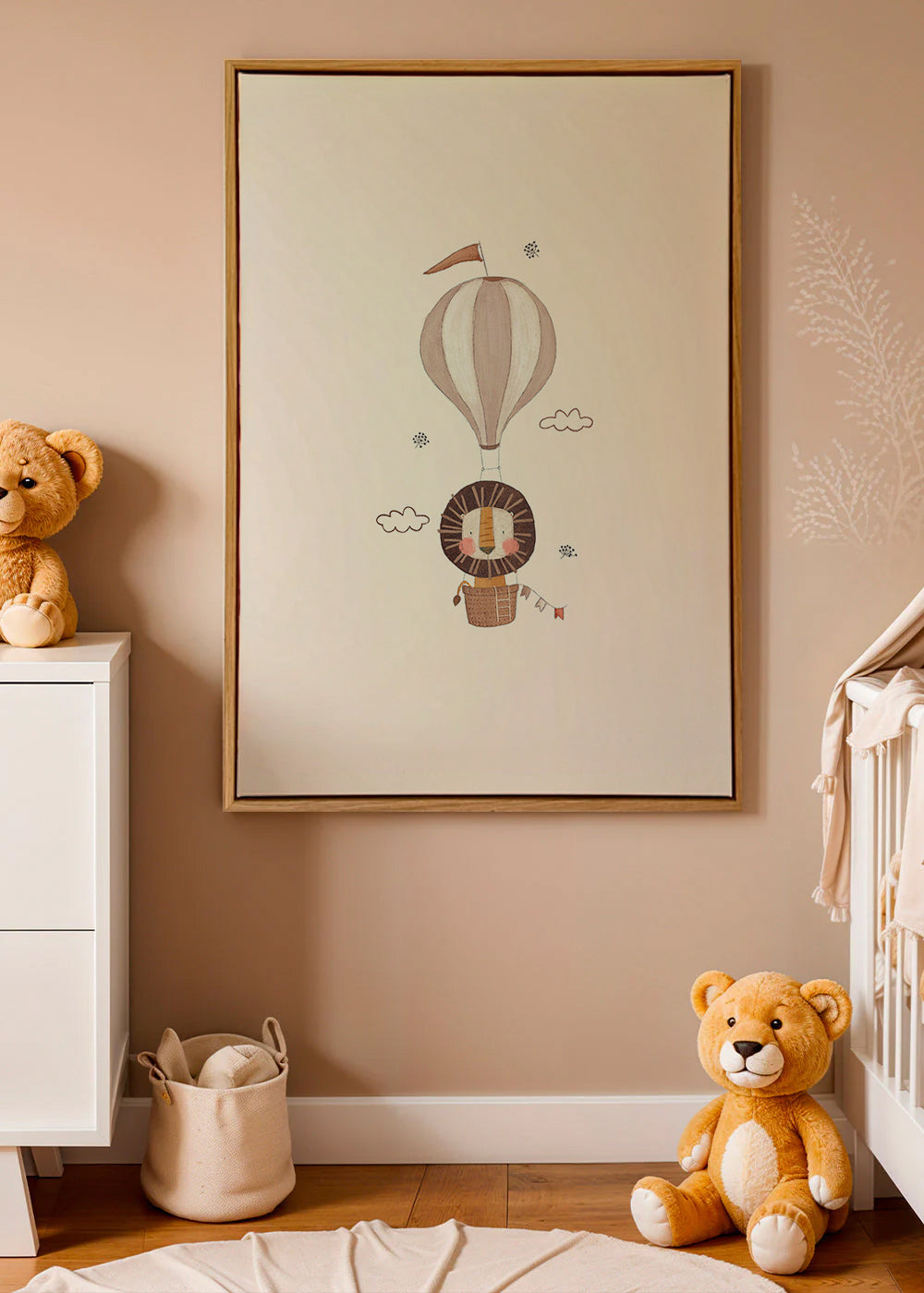 Children's print: balloon lion