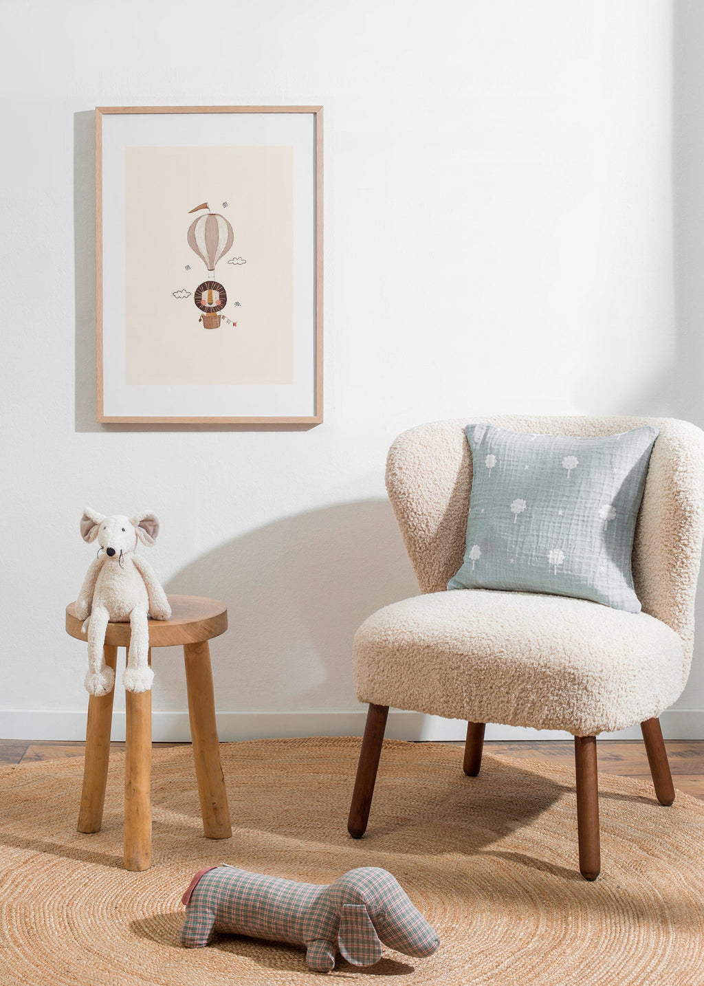Children's print: balloon lion