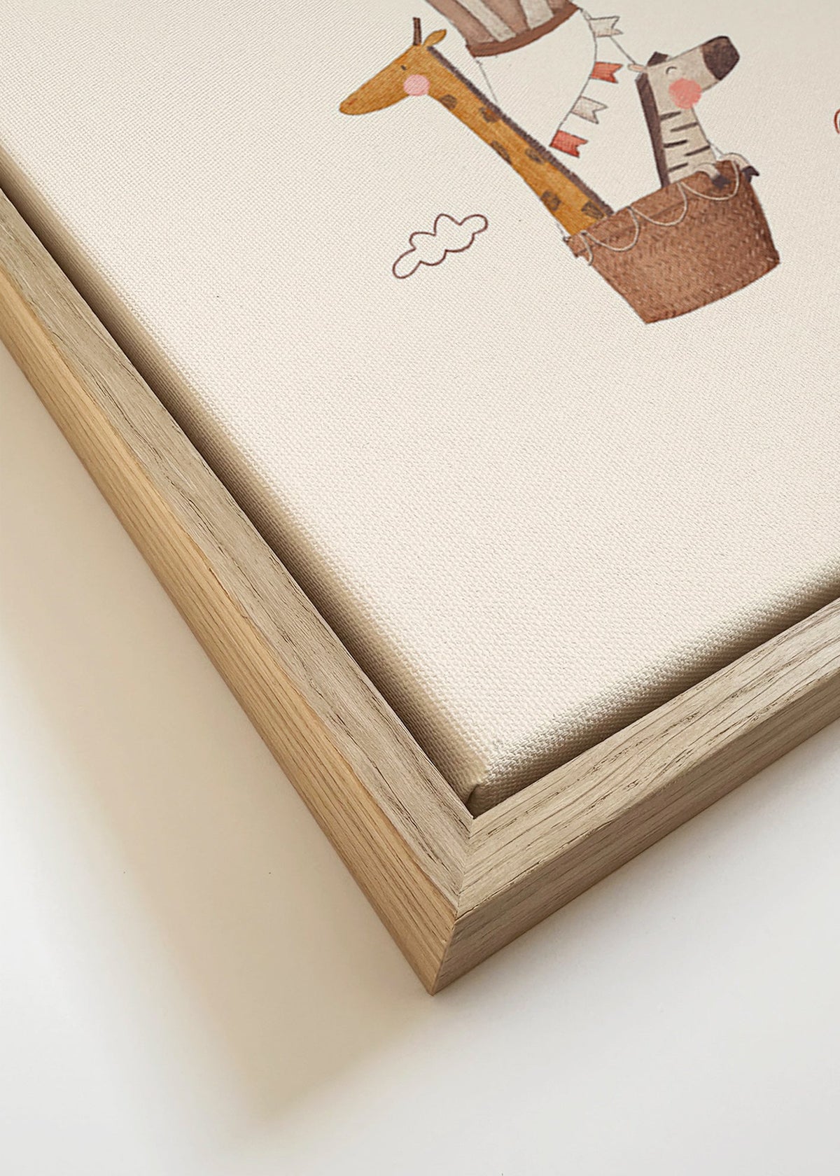 Children's print: giraffe and elephant balloon