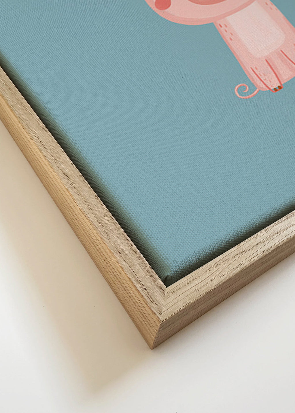 Kids print: centered pink piglet
