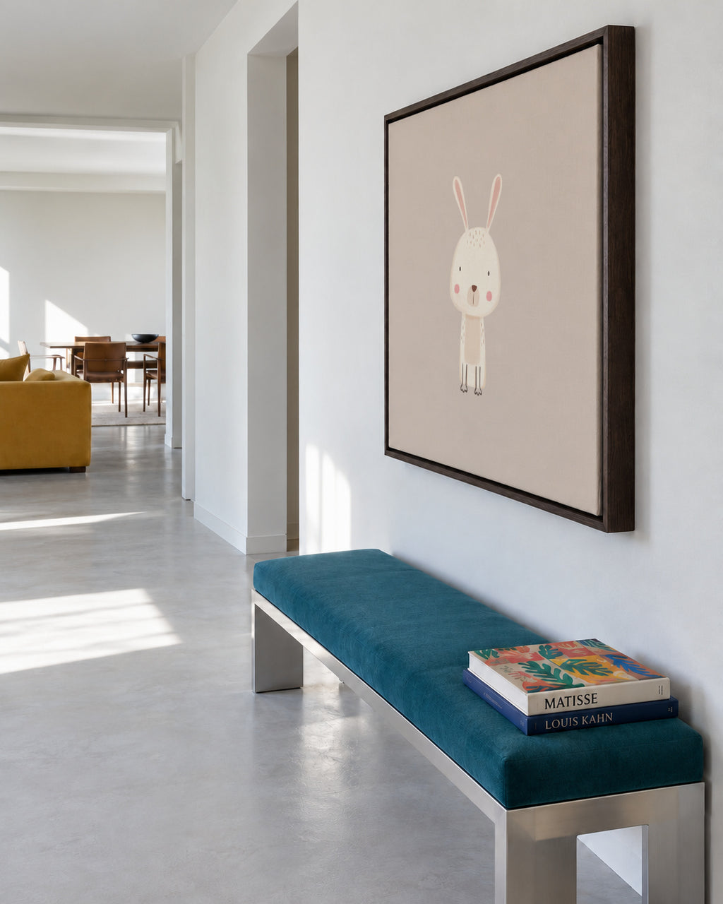 Rabbit - Framed canvas in an interior