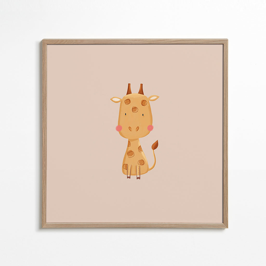Children's print with cute giraffe