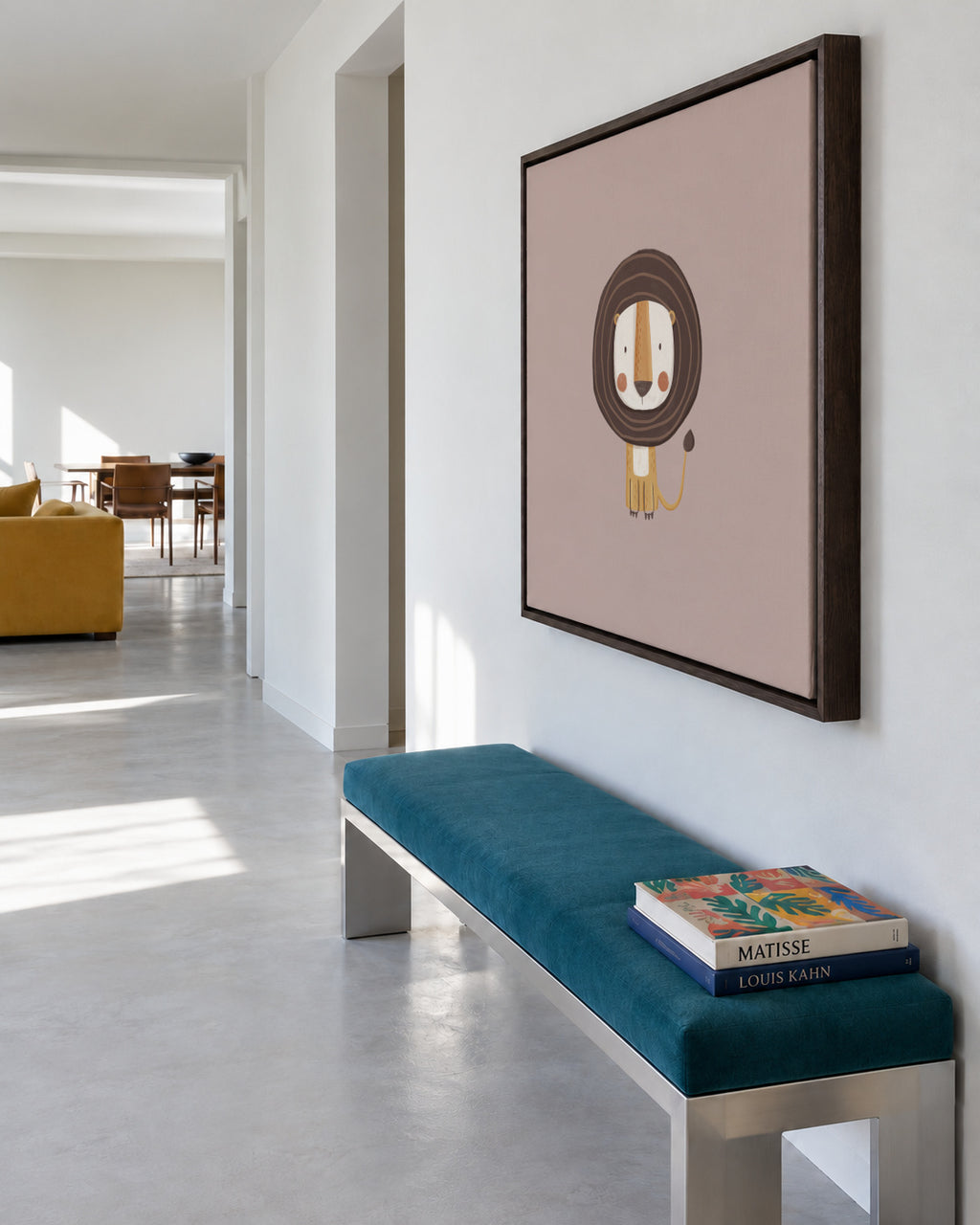 Lion - Framed canvas in an interior