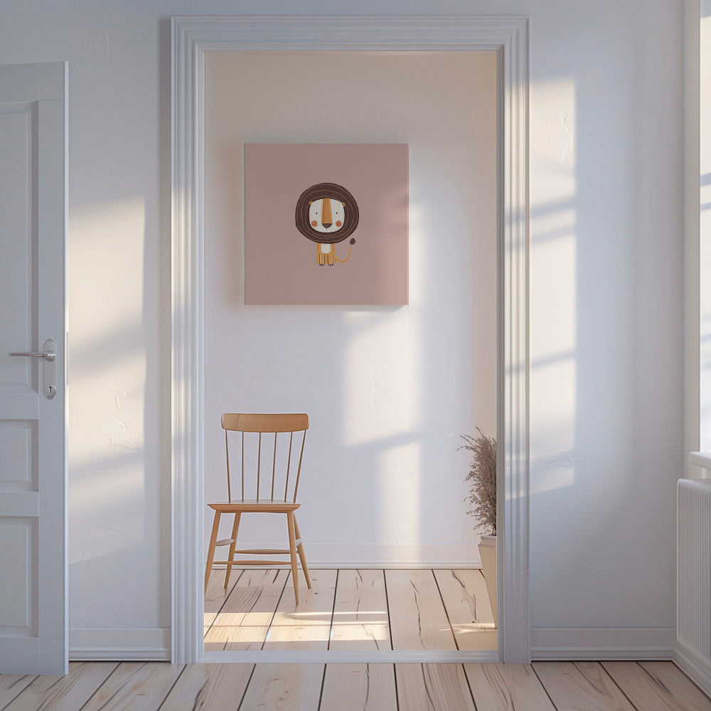 Children's print: minimalist lion