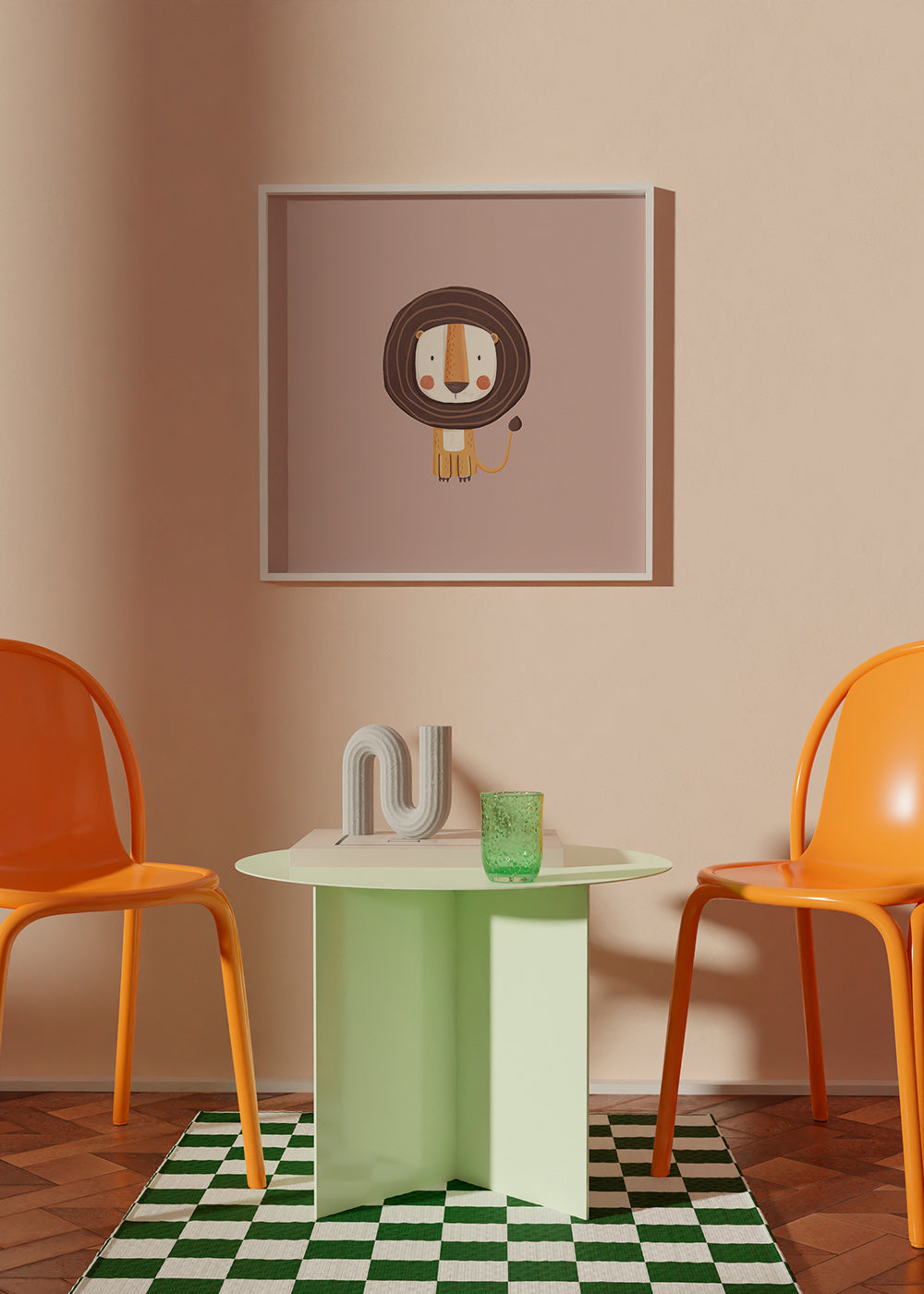 Children's print: minimalist lion