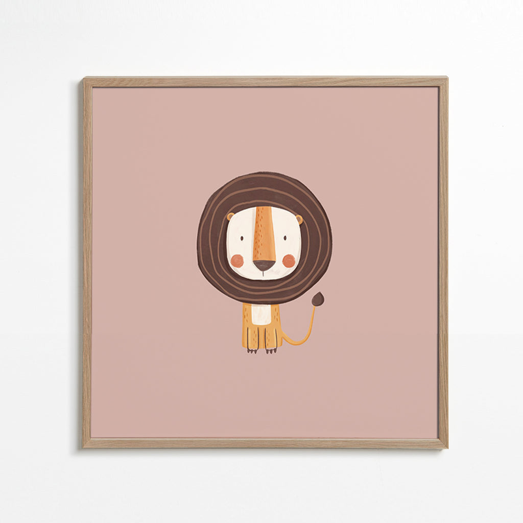 Children's print: minimalist lion