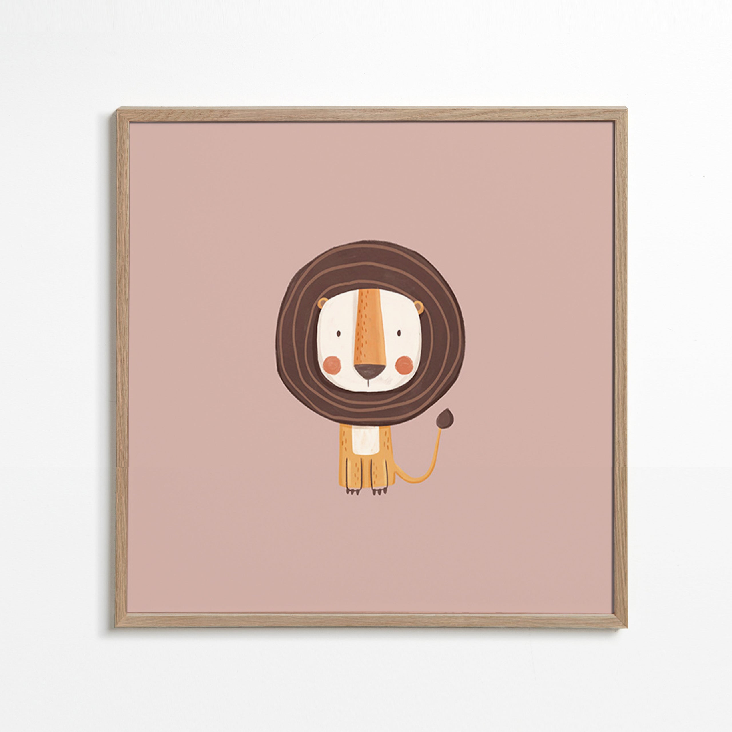 Children's print: minimalist lion