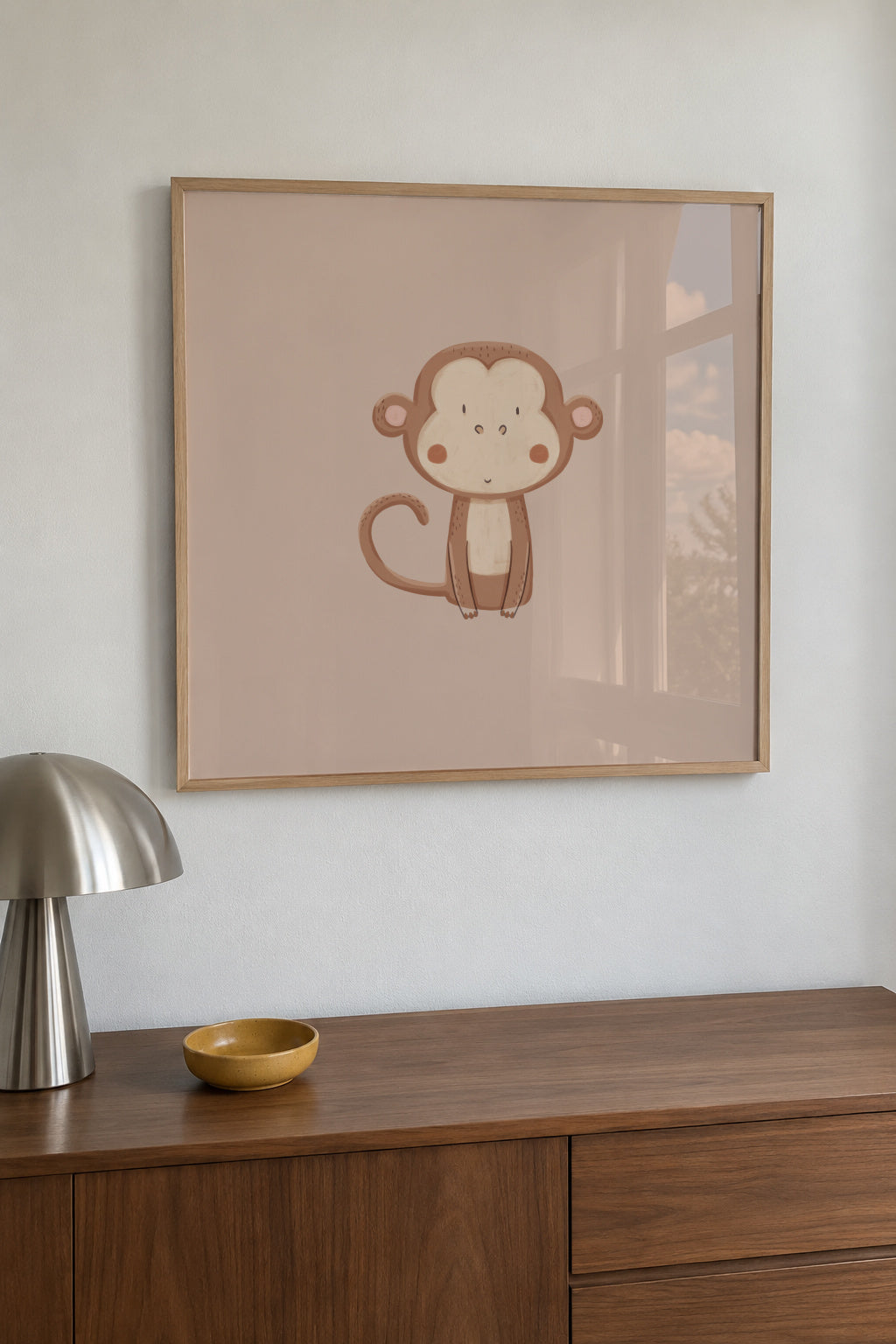 Monkey - Framed poster in an interior