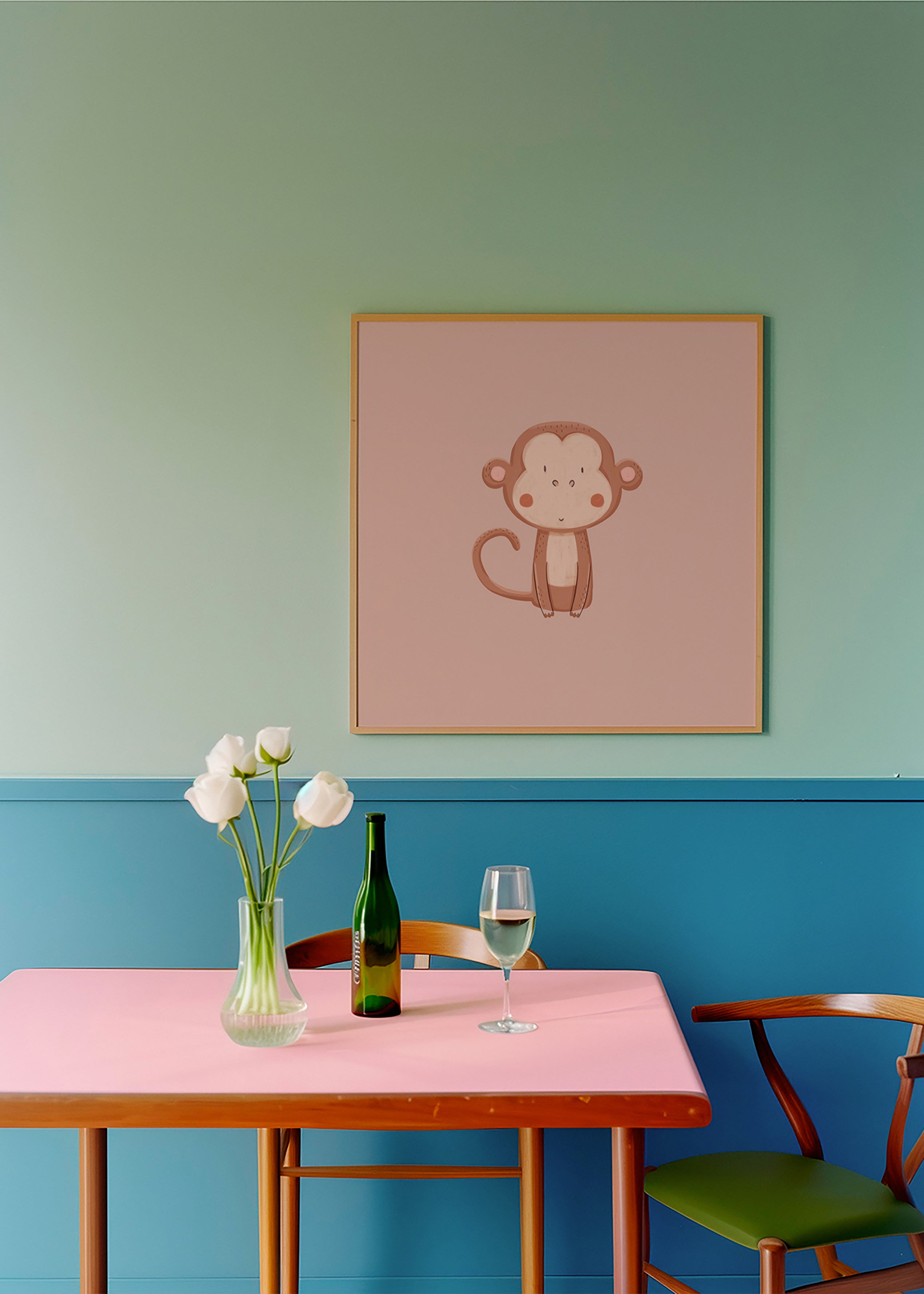 Minimalist monkey artwork