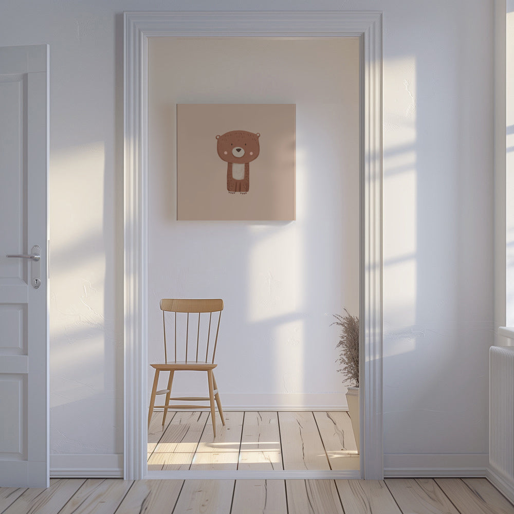 Bear - Unframed canvas in an interior